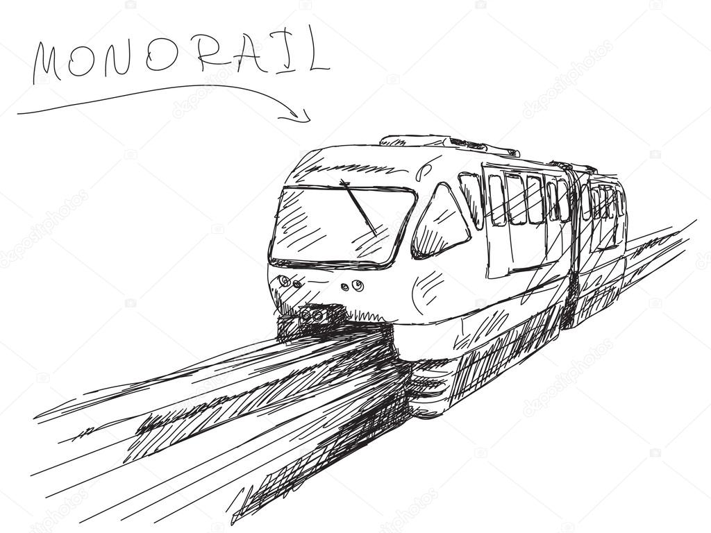 Monorail train Sketch
