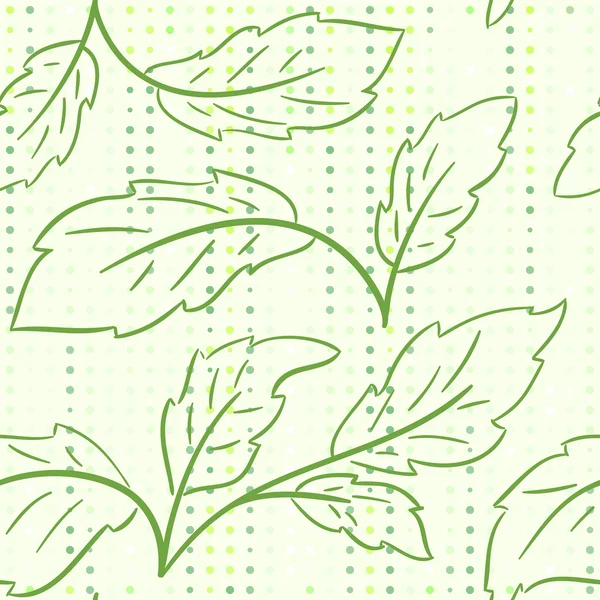 波尔卡圆点的树叶 — 图库矢量图片