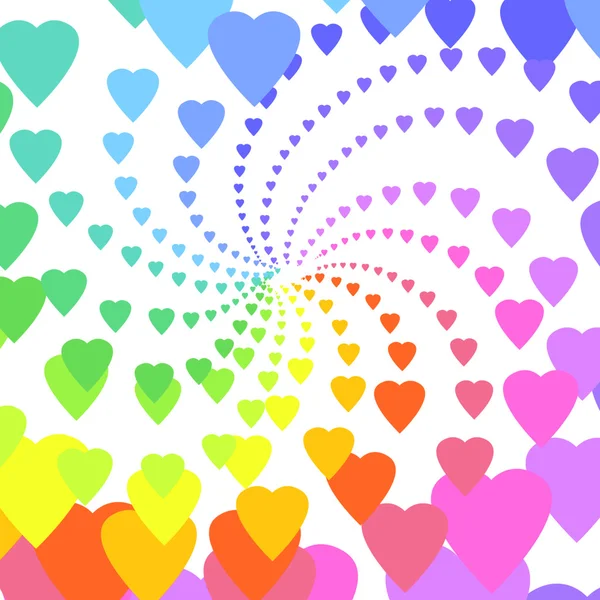 Rainbow hjärtan — Stockfoto