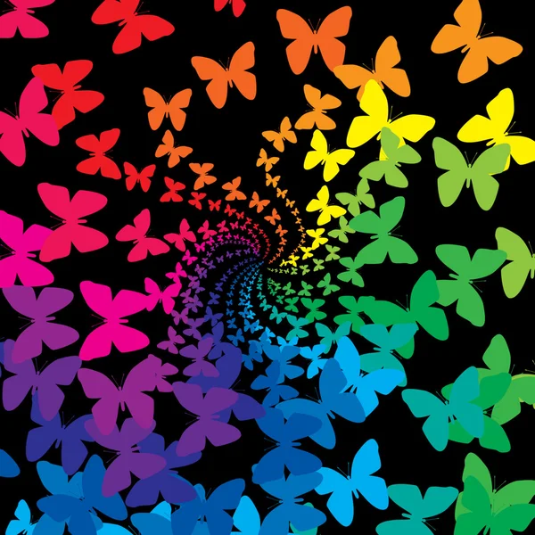 Gökkuşağı kelebekler — Stok fotoğraf