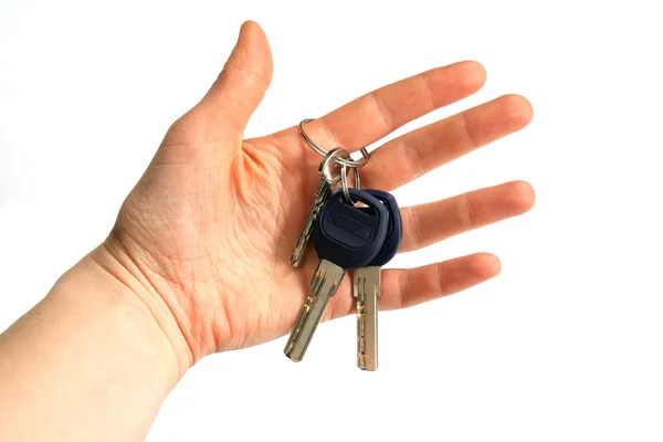 Ключи в руке — стоковое фото