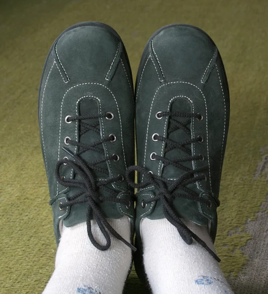 Man voeten in laarzen — Stockfoto