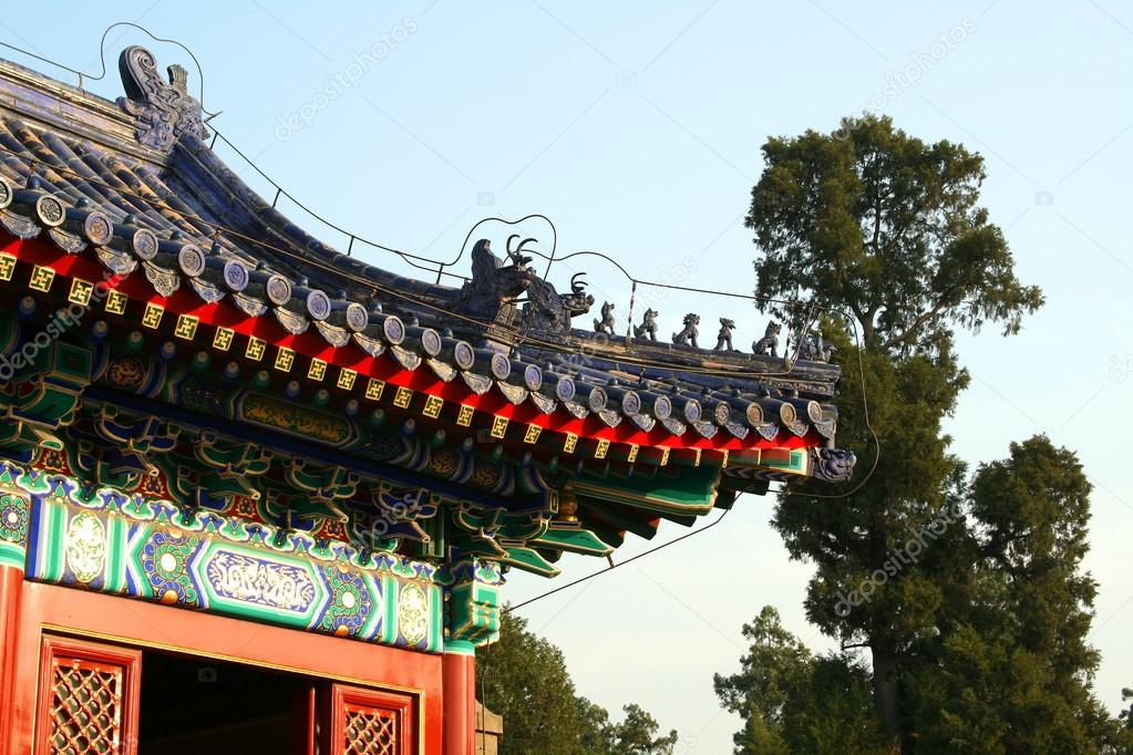 Roof in the Temple of Heaven in Beijing.