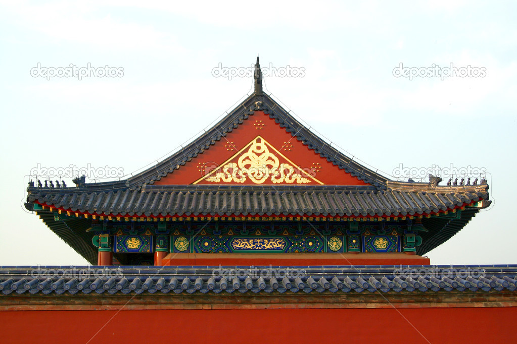 Roof in the Temple of Heaven in Beijing