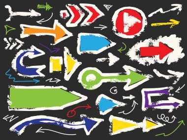 El çizilmiş oklar ayarlandı