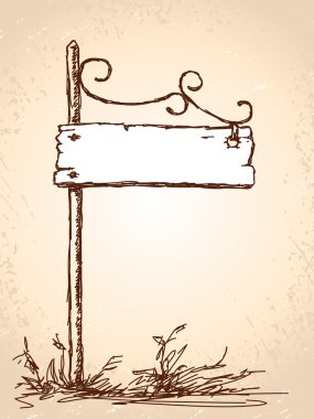 vektör çizimi retro tabela