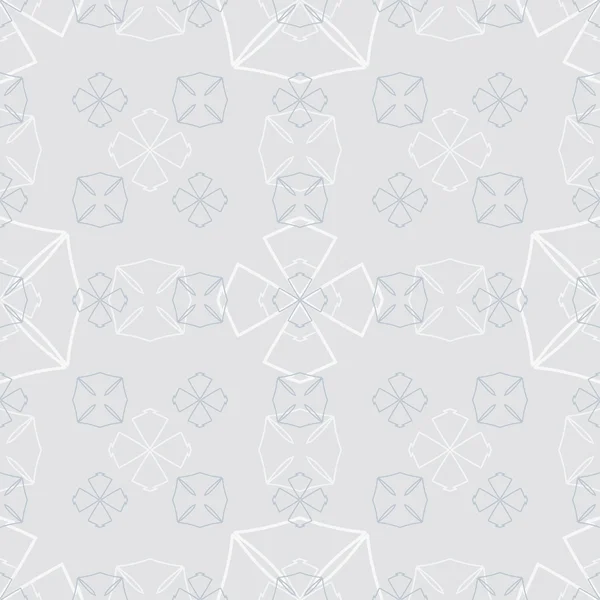 幾何学的な花のシームレスな抽象的なパターン — ストックベクタ