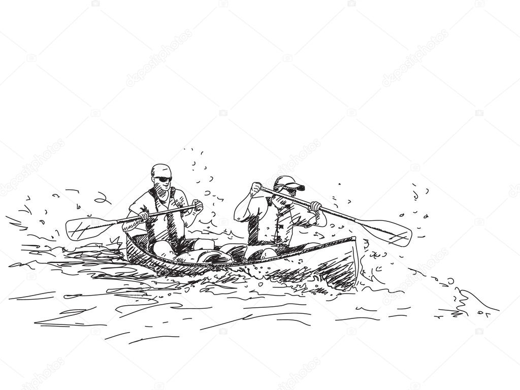 Summer sport canoe