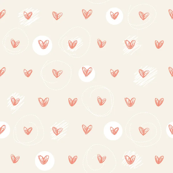 Seamless hearts  pattern — Stock Vector