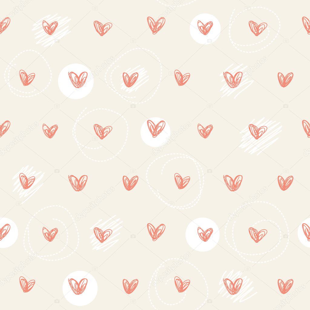 Seamless hearts  pattern