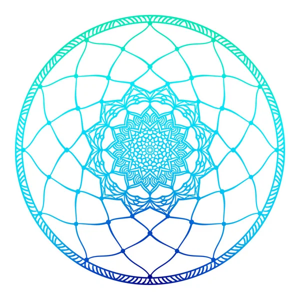 Hand Getrokken Talisman Dromenvanger Mandala Etnische Boho Design Element Vector — Stockvector