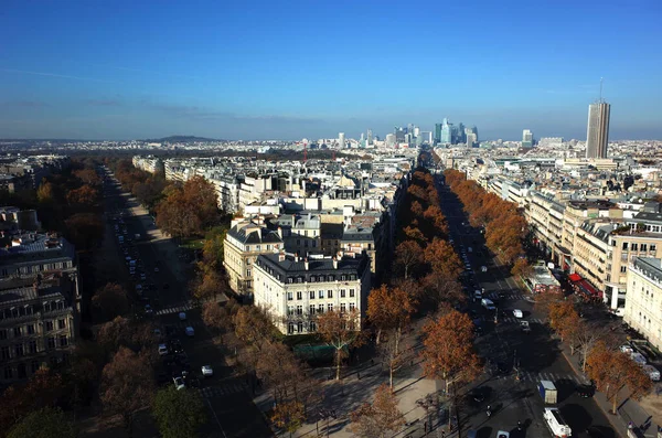 Paris Fransa Kasım 2018 Bois Boulogne Defense Arc Triomphe Dan — Stok fotoğraf