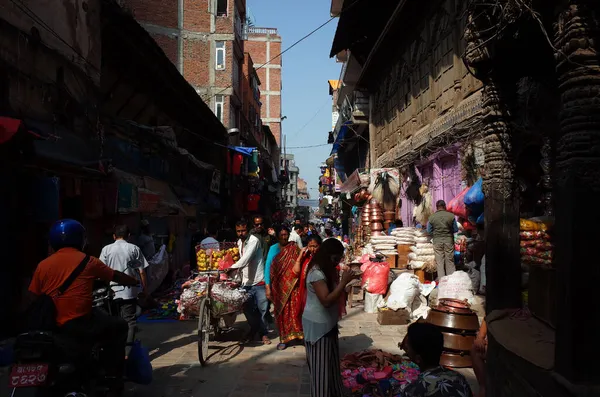 Kathmandu Nepal June 2019 Local Daily Life Street Fruit Seller — Stock Photo, Image