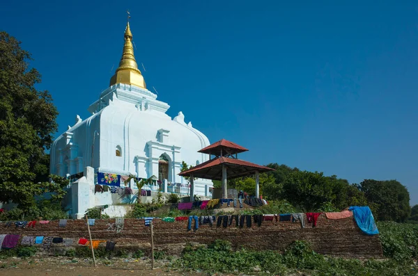 Mandalay Myanmar Січня 2020 Буддійська Пагода Після Прання Пральня Висихає — стокове фото