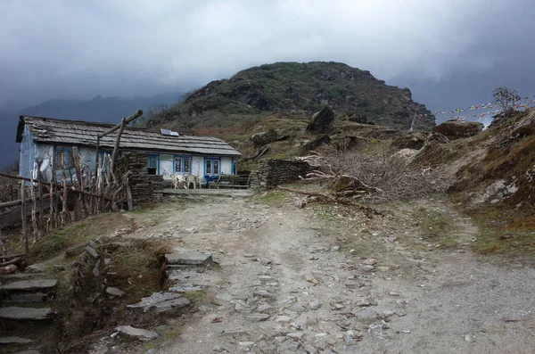 Solukhumbu Nepál Května 2019 Old Restaurant Lamjura Pass Nepal Himalayas — Stock fotografie