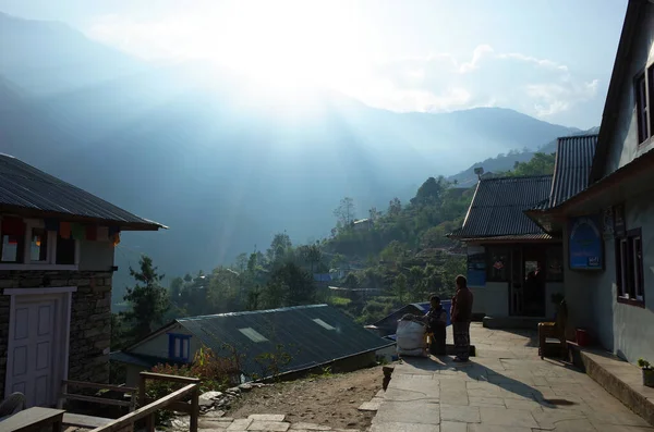 Solukhumbu Región Del Everest Nepal Mayo 2019 Calle Pueblo Karikhola — Foto de Stock