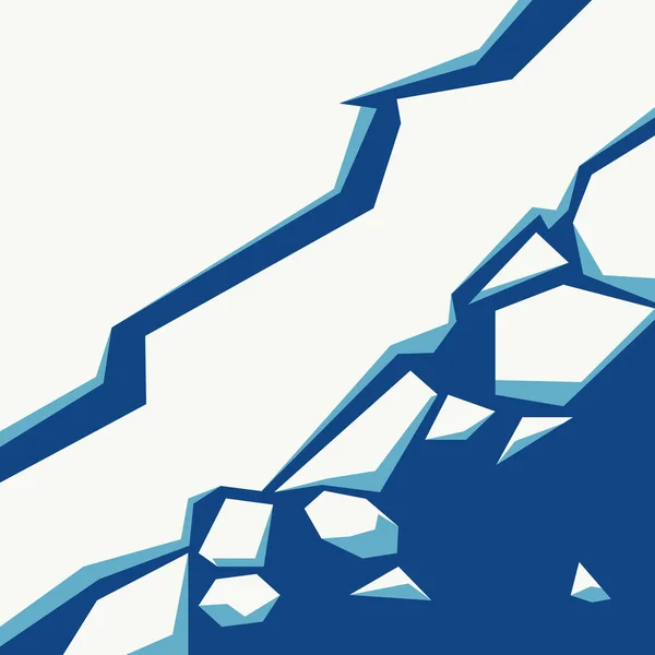 Global Warming Ice Melting Rising Sea Level Vector Illustration Abstract — Stock vektor