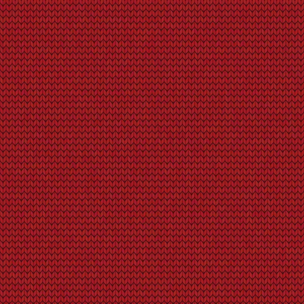 Červené Pletené Bezešvé Vzor Zimní Vlna Pletená Textura Vánoční Novoroční — Stockový vektor