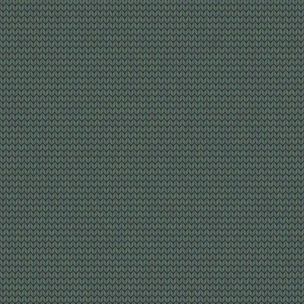 Pletené Bezešvé Vzor Zimní Vlna Pletená Textura Zelená Šedá Monochromatický — Stockový vektor