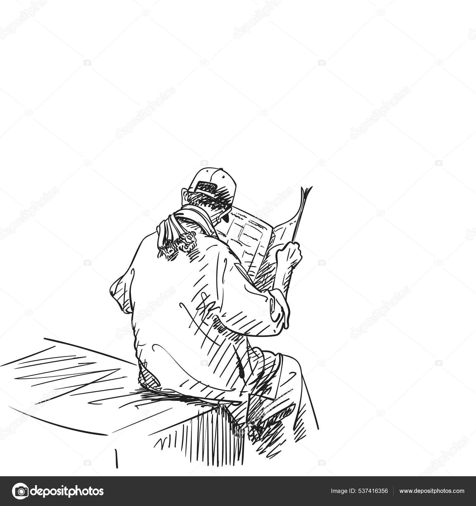 Médico Masculino Dos Desenhos Animados Mão Ilustrações Desenhadas
