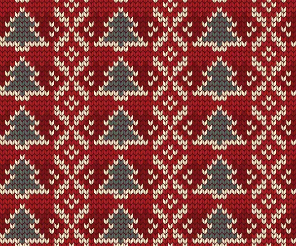 Різдвяному Візерунку Вітрила Vector Wool Язали Текстуру Різдвяні Новорічні Прикраси — стоковий вектор