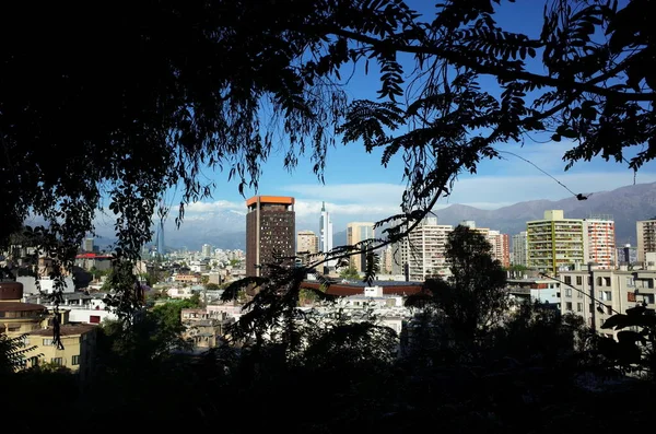 Santiago Chile November 2018 Skyline Santiago Chile Från Santa Lucia — Stockfoto