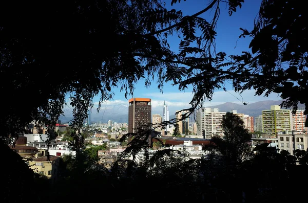 Santiago Chile November 2018 Skyline Santiago Chile Från Santa Lucia — Stockfoto