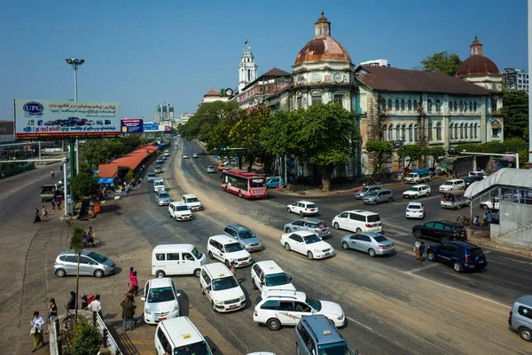 Yangon Myanmar Diciembre 2019 Antiguo Edificio Colonial Corte Divisional Yangon —  Fotos de Stock