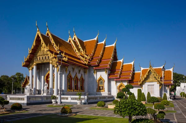 Bangkok Thajsko Prosince 2019 Mramorový Buddhistický Chrám Wat Benchamabophit Dusitvanaram — Stock fotografie