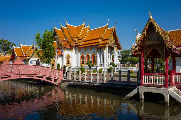 Bangkok Thajsko Prosince 2019 Mramorový Buddhistický Chrám Wat Benchamabophit Dusitvanaram — Stock fotografie