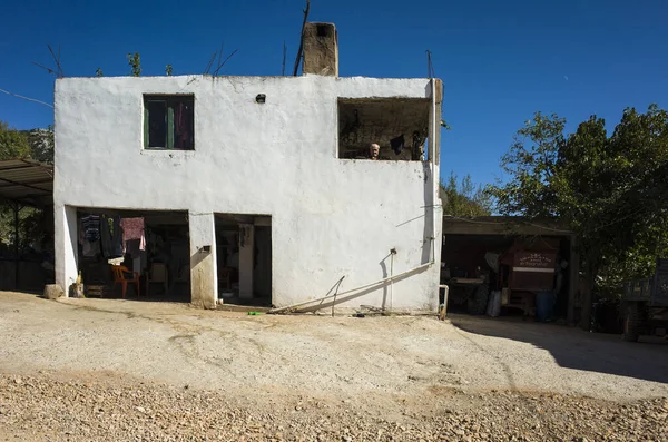 Bel Turkije Oktober 2019 Wit Beton Modern Minimalistisch Kubistisch Huis — Stockfoto