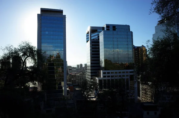 Santiago Chile Noviembre 2018 Edificios Modernos Del Centro Ciudad Vistos — Foto de Stock