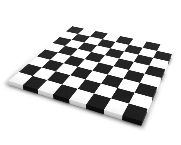 Empty Chessboard Isolated on the White Background — Stock Photo, Image