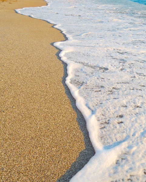 Sandy Beach and Foamy Surf — Stock Photo, Image