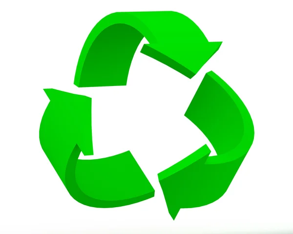 Recycling symbool geïsoleerd op de witte achtergrond — Stockfoto