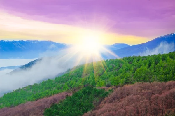 Beautiful Sunset in the Mountains — Stock Photo, Image