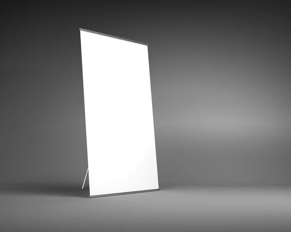 White Vertical Billboard on a Dark Grey Background — Stock Photo, Image