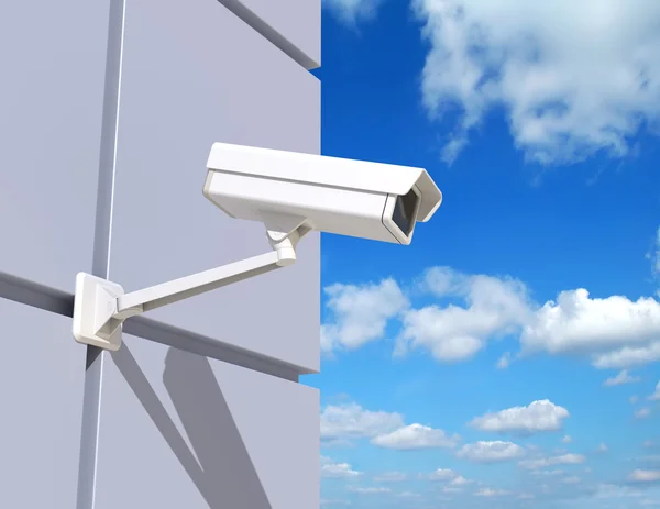 Security Camera Mounted on the Facade of the Building — Stock Photo, Image