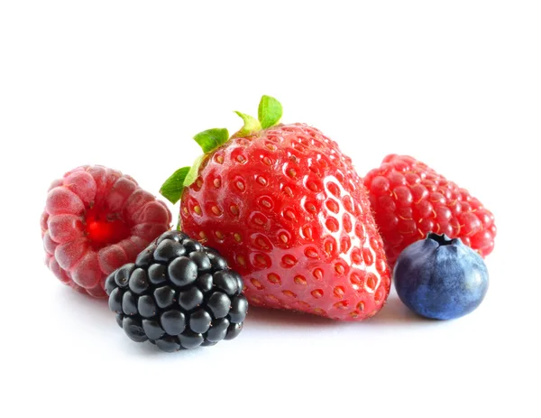 Big Pile of Fresh Berries on the White — Stock Photo, Image