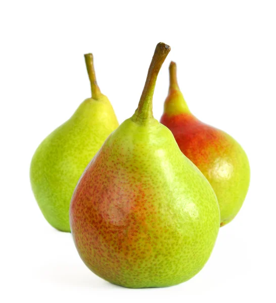 Fresh Ripe Pears Isolated on the White Background — Stock Photo, Image