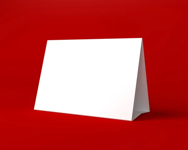 White Christmas Greetin Card on the Red Background — Stock Photo, Image