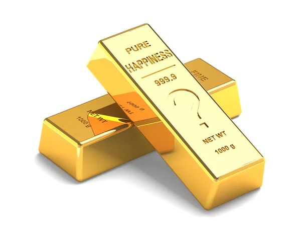 Set of Gold bars Isolated on the White Background — Stock Photo, Image