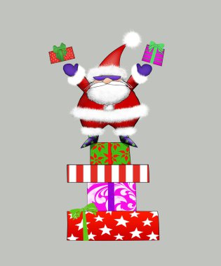 Santa hediyeler savurma güneş gözlüğü
