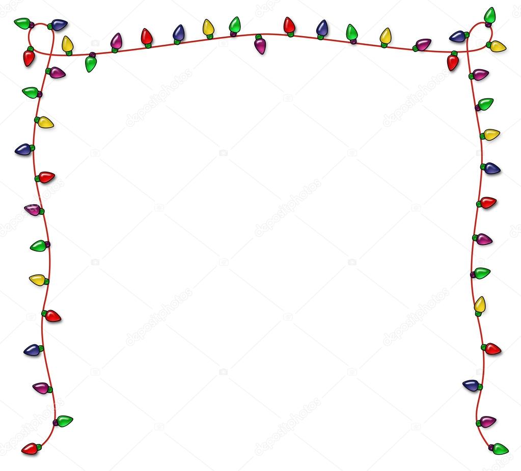 Festive Christmas Lights Frame Stock Photo by ©ponytail1414 32268703