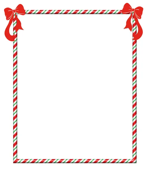 Natal Candycane Frame Fotografia De Stock