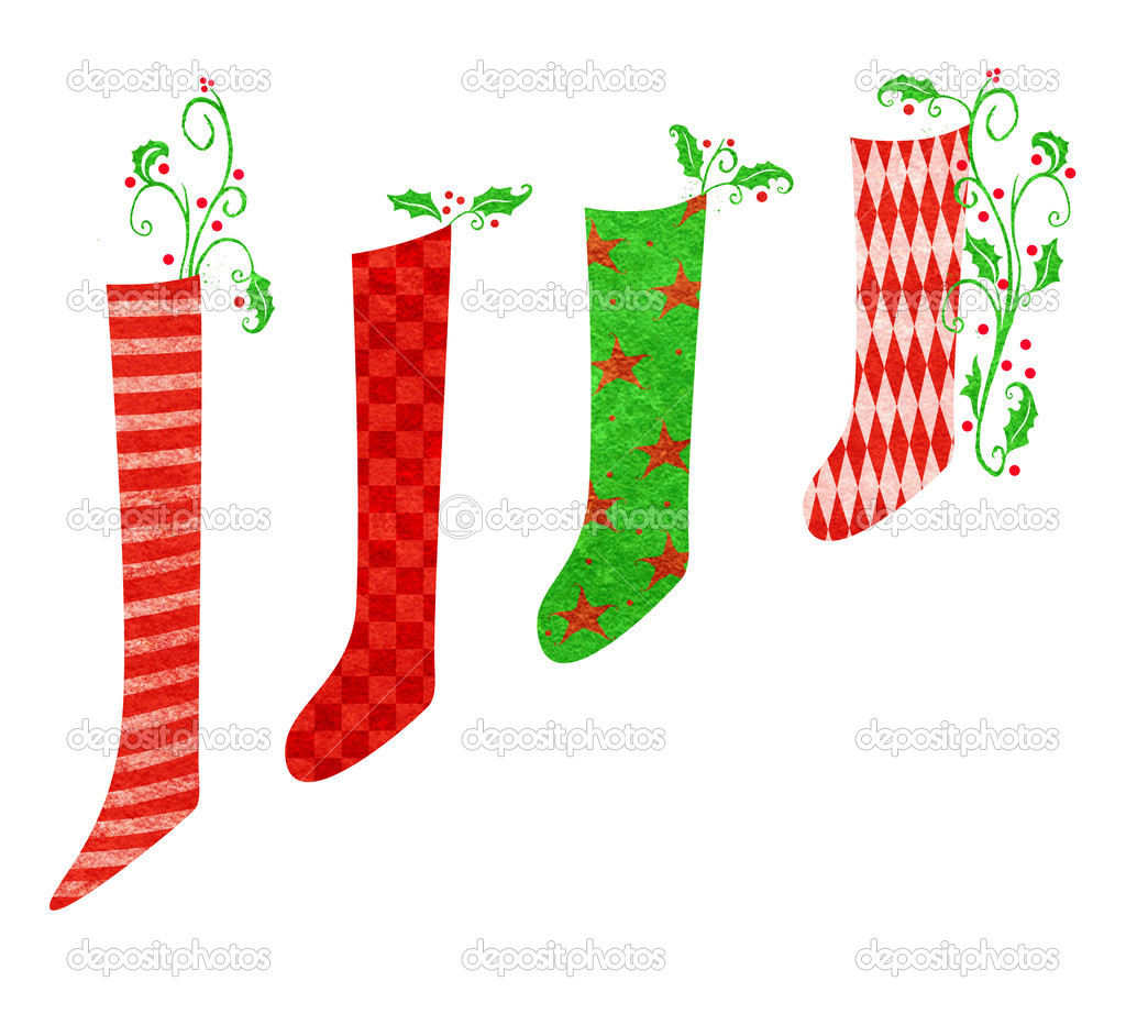 Red and Green Christmas Stockings