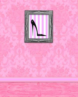 pembe Şam duvarına Boudoir