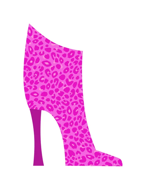 Bota de moda de leopardo rosa quente — Fotografia de Stock