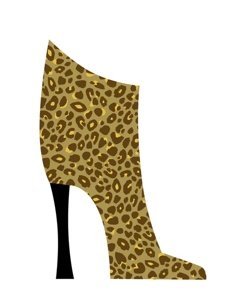 Bota de moda leopardo — Fotografia de Stock