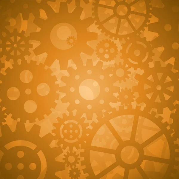 Gold Gears Background — Stock Vector